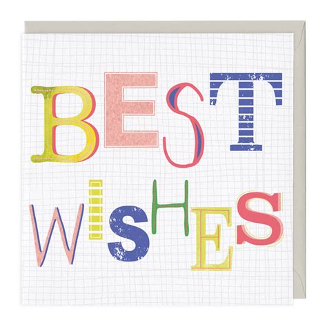 Best Wishes Typography Card Whistlefish