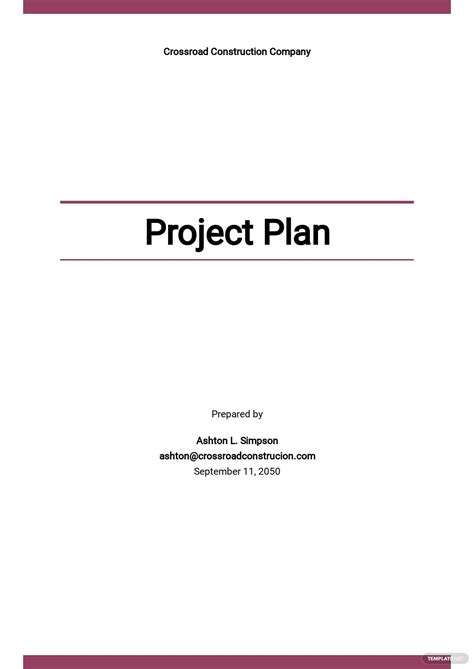 Free Project Plan Word Templates 68 Download