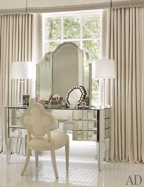 You can find unusual framed mirrors on many fleas and. Mirrored Vanity - Traditional - bedroom - Architectural Digest