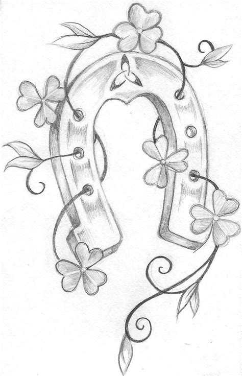 Top Horseshoe Drawing Derby Images For Pinterest Tattoos Drawings