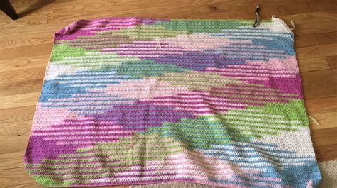 Planned Pooling Blanket Using Yarnfair Self Striping Yarn Blanket