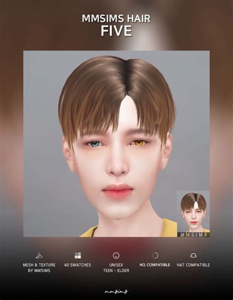 Hair Five Remake At Mmsims Sims 4 Updates