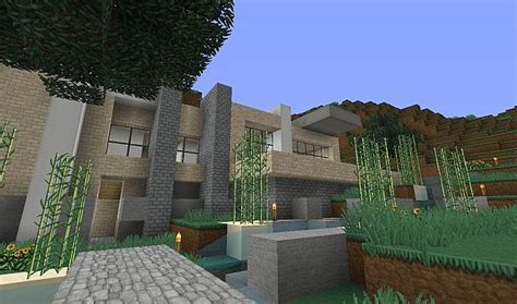 Modern Hillside House Minecraft Project