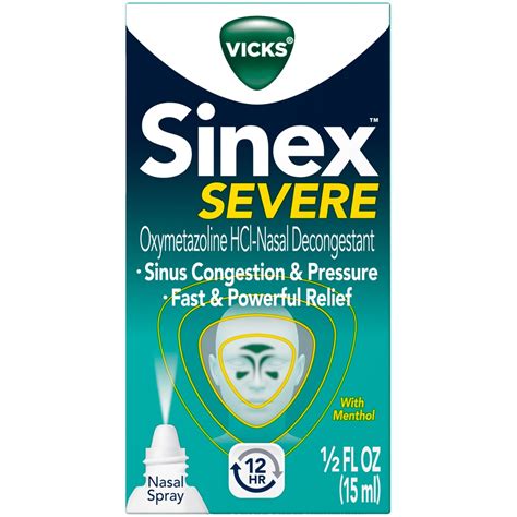 Vicks Sinex Severe Original Nasal Spray Decongestant For Fast Relief