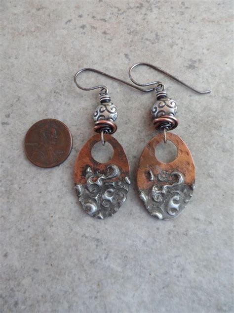 sassy swirls artisan made mixed metal copper with silver jewelry design inspiration