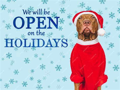 Premium Photo | We will be open on the holidays