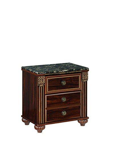 Ashley Furniture Signature Design Gabriela Nightstand Antiqued Bedside Table Dark Reddish