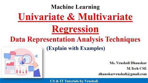 ML Univariate Multivariate Regression Data Representation Analysis Techniques