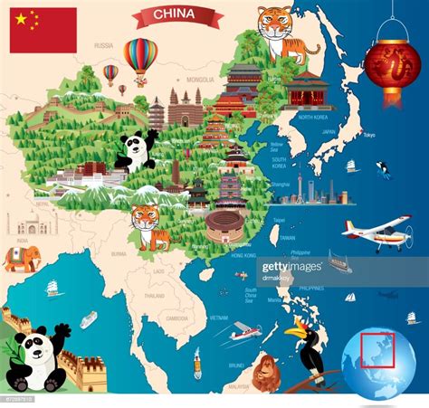 Cartoon Map Of China High Res Vector Graphic Getty Images