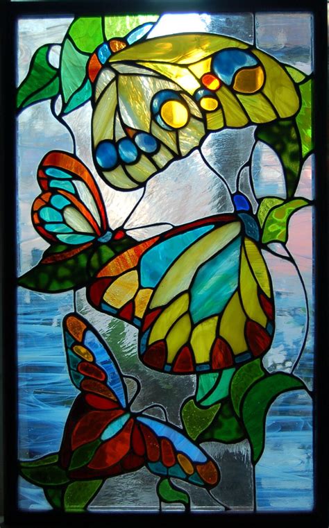 Butterfly Stained Glass Window Hangings Picture On The Etsy