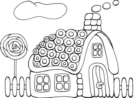 Santa caught in the act. Tasty Cookie Gingerbread House Coloring Page - NetArt
