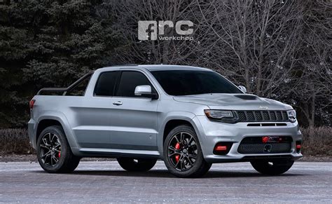 Jeep Grand Cherokee Trackhawk Pickup Rendered As The Truck From Hell