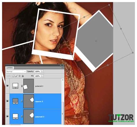 How To Split An Image Into Polaroid Photos Tutzor Polaroid Photos