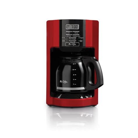 Mr Coffee 12 Cup Programmable Coffeemaker Rapid Brew Red Walmart