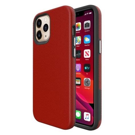 For Iphone 12 Pro Max Triangle Armor Texture Tpu Pc Casered