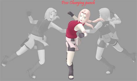 Sakura Pose Charging Punch By Lightningfarrondevil On Deviantart
