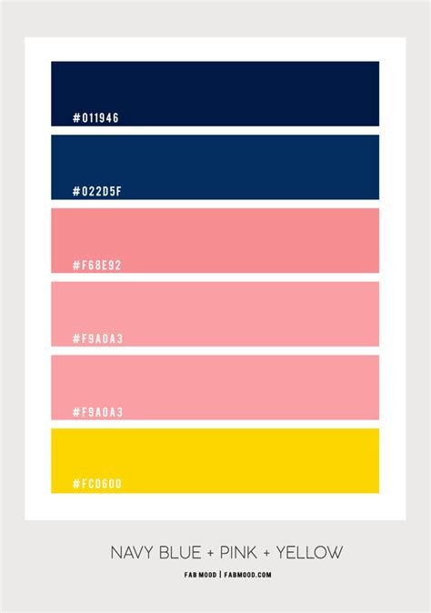 Navy Blue Pink And Yellow Color Scheme Color Palette 70 1 Fab