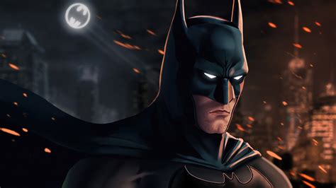 Batman In Fire Sparkle Background With Batman Logo 4k Hd