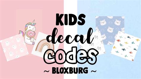 Kids Decal Codes Bloxburg Youtube