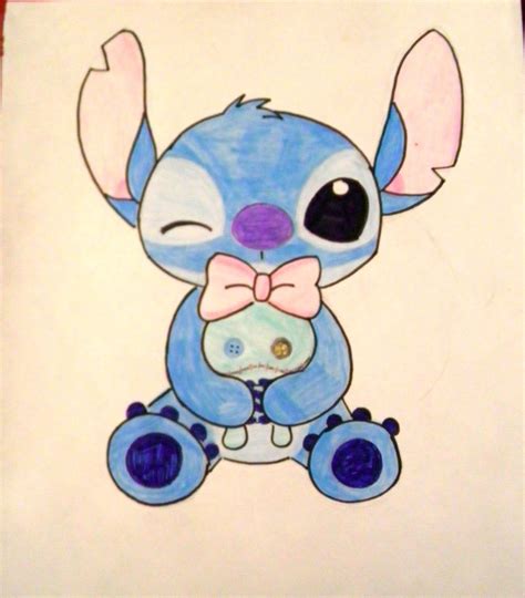 Stitch On Stitchxangel Fans Deviantart Cute Disney Drawings Cute