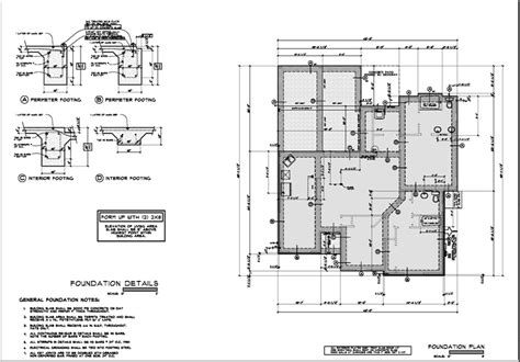 Foundation Plan Sample Zombie Proof House Architectural House Plans