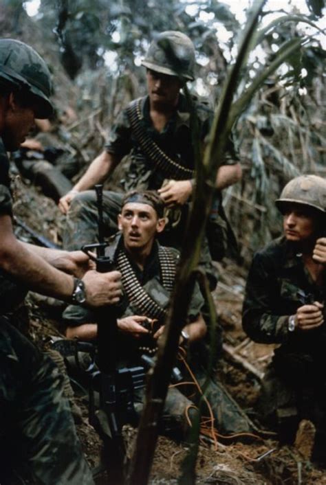 Men Of The 101st Airborne During A Sweep Of An Area Around The Fire