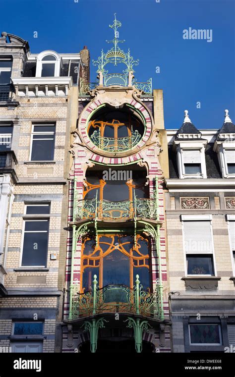 Art Nouveau Style Saint Cyr House Square Ambiorix Brussels Belgium