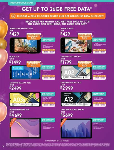 Cell C Current Catalogue 20211201 20220131 4
