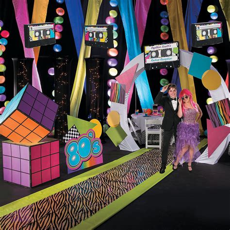 Head back to the 90's with this retro party! Awesome+80s+Grand+Décor+Kit+-+OrientalTrading.com | 80s ...