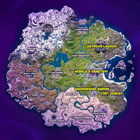 Fortnite Season 4 Map Das Chrom Breitet Sich Aus Alle Orte Und