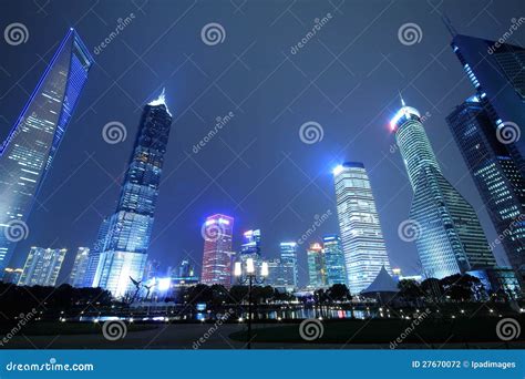 Shanghai Lujiazui Finance And City Buildings Urban Landscape Stock Photo