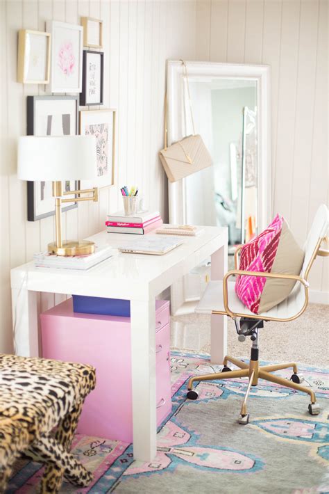 Blogger Office Girly Office Pink Office White And Gold Office