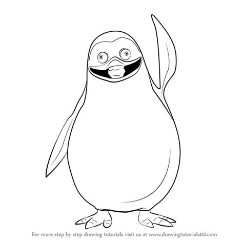 Learn How To Draw Private From The Penguins Of Madagascar The Penguins