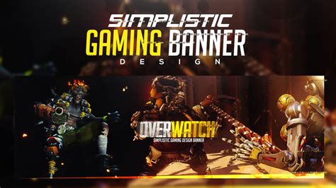 Photoshop Tutorial Creating A Simplistic Gaming Banner Design Youtube