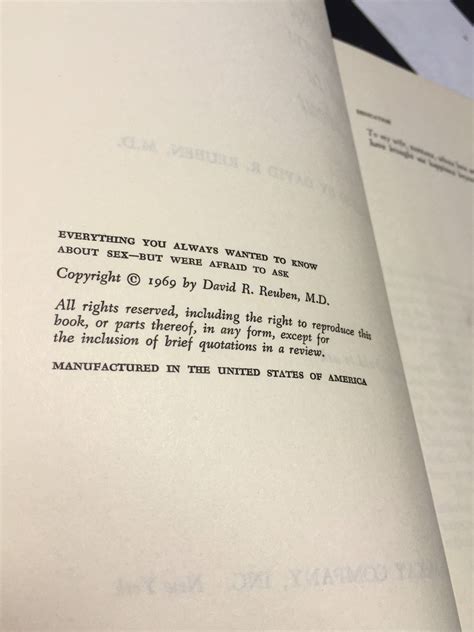 everything you always wanted to know about sex but were afraid to ask explained by david reuben