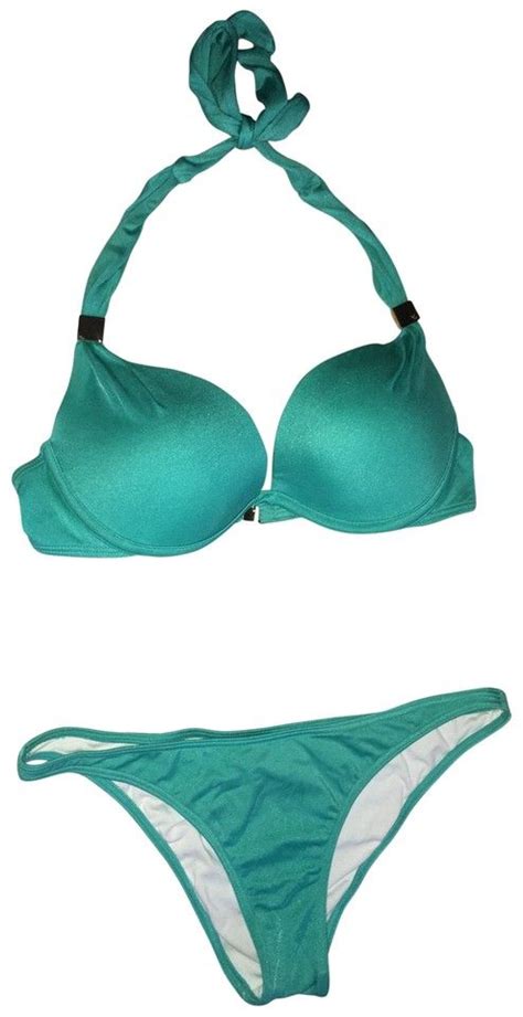 Victorias Secret Turquoise Push Up Bikini Set Size 6 S Push Up Bikini Bikinis Bikini Set