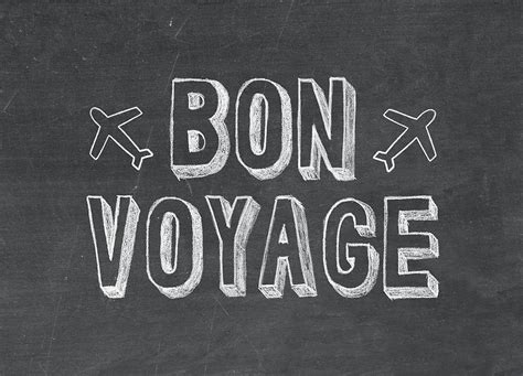 Bon Voyage Chalkboard Card By Scissor Monkeys