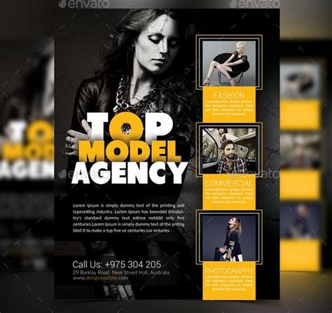 20 Best Modeling Agency Brochure Flyer Templates 2019 Templatefor