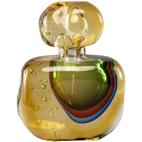 Murano Glass Sommerso Perfume Bottle Attributed To Flavio Poli At 1stdibs