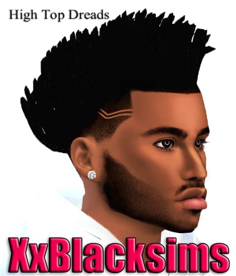 Dreads High Top Fade Sims Hair Dreads Sims 4 Black Hair