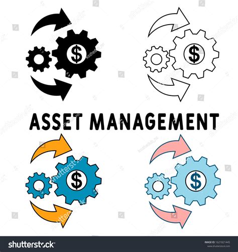 Asset Management Vector Icon Illustration Four Stock Vector Royalty