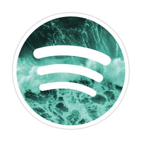 Aesthetic Ocean Spotify Logo Sticker By Cities Of World In 2021
