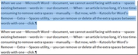 Quickly Remove Or Delete Extra Spaces Between Words In Microsoft Word