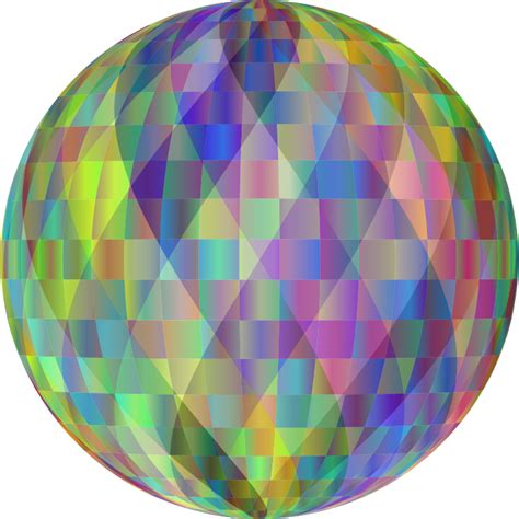 Prismatic Abstract Geometric Sphere Openclipart