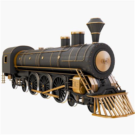3d Steam Train Locomotive Turbosquid 1512142