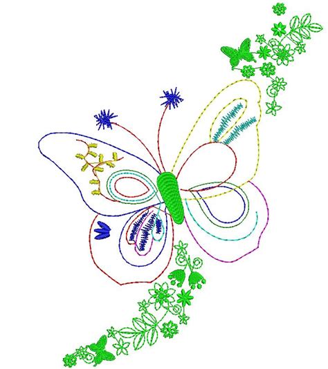 Free Butterfly Embroidery Digitizing 41