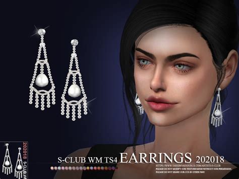 The Sims Resource Earrings 202018 By S Club • Sims 4 Downloads