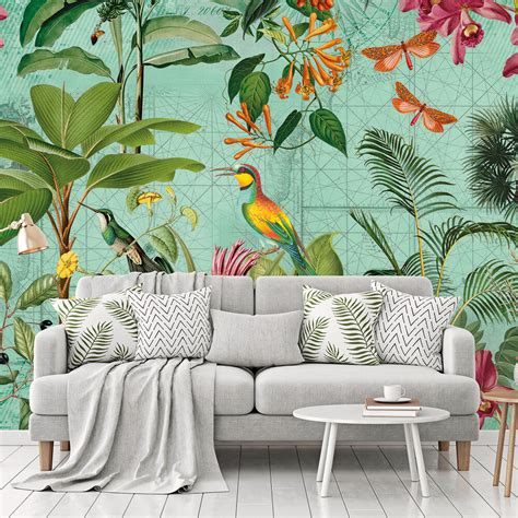 Tropical Paradise By Artist Multi Mural Wallpaper Direct