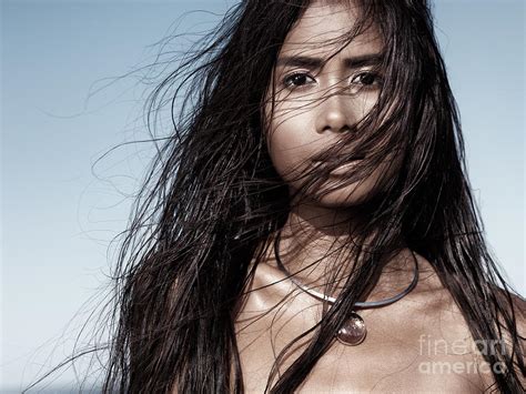 Beautiful Woman With Long Wet Hair Artistic Portrait Photograph By