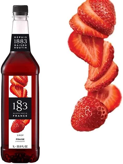 Maison Routin 1883 Strawberry Syrup Pet Bottle 1000 Milliliter